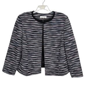 TAHARI ASL | Multi Colored Striped Jacquard‎ Textured Blazer | Women's